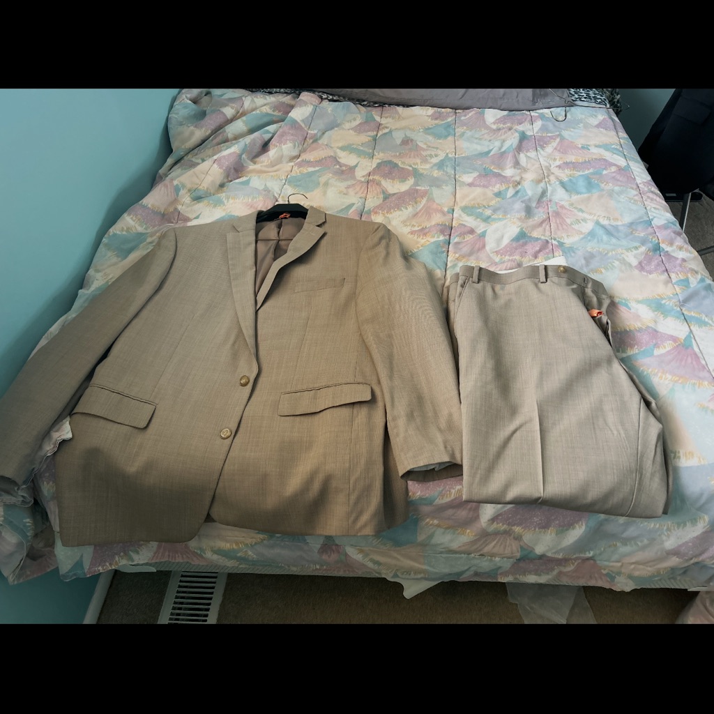 Michael Kors Men's Light Tan Suit Jacket & Trousers